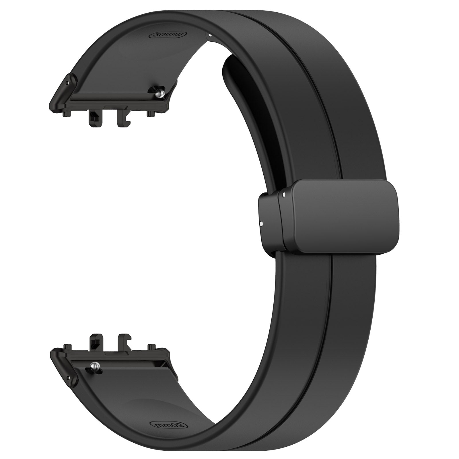 For Samsung Galaxy Fit3 SM-R390 Silicone Strap Replacement Wrist Band with Folding Buckle - Black For Samsung Galaxy Fit3 SM-R390 Silicone Strap Replacement Wrist Band with Folding Buckle - Black